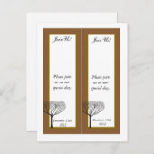 Carte Postale Faire-part Mariage à l'arbre d'automne Enregistrer la date Si (Devant / Derrière)