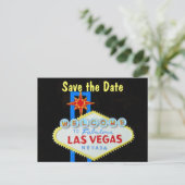 Carte Postale Faire-part Mariage à Las Vegas, Sauvegarder la Date (Debout devant)