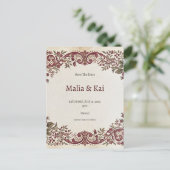 Carte Postale Faire-part Mariage à l'Orchidée Tropicale (Debout devant)