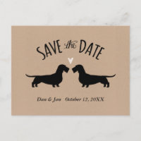 Mariage à poils durs Dachshunds Enregistrer la dat