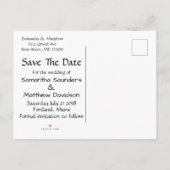 Carte Postale Faire-part Mariage À Thème Plage Sauvez La Date (Dos)