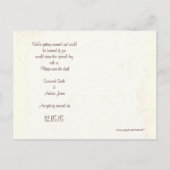 Carte Postale Faire-part Mariage Arbre Rouge Save The Date (Dos)