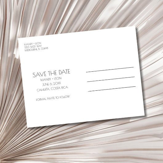 Carte Postale Faire-part Mariage au Costa Rica - À ne pas manquer