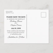 Carte Postale Faire-part Mariage au coucher du soleil sur la plage Enregist (Dos)