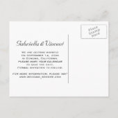 Carte Postale Faire-part Mariage au milieu des vignes et dans une grange ru (Dos)