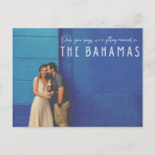 Carte Postale Faire-part Mariage aux Bahamas Photo de Save the Date (Devant)