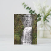 Carte Postale Faire-part Mariage aux chutes de Multomah avec pont (Debout devant)