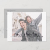 Carte Postale Faire-part Mariage bleu clair (Devant / Derrière)