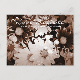 Carte Postale Faire-part mariage bohème de pays occidental daisy