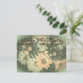 Carte Postale Faire-part mariage bohème hippie rétro été fleur de marguerit (Debout devant)