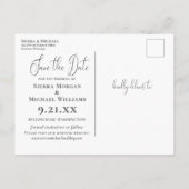 Carte Postale Faire-part Mariage botanique moderne rouge floral Enregistrer (Dos)