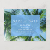 Carte Postale Faire-part Mariage budgétaire Tropical Palm Beach Enregistrer (Devant)