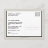 Carte Postale Faire-part Mariage Calligraphie Moderne Sauvez La Date - Khak (Dos)