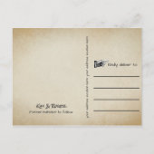 Carte Postale Faire-part Mariage campagnard Rustique Boho Grange Enregistre (Dos)