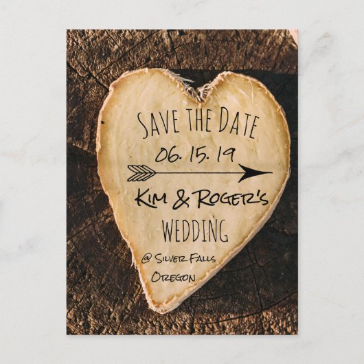 Carte Postale Faire-part Mariage campagnard Rustique Boho Grange Enregistre (Devant)