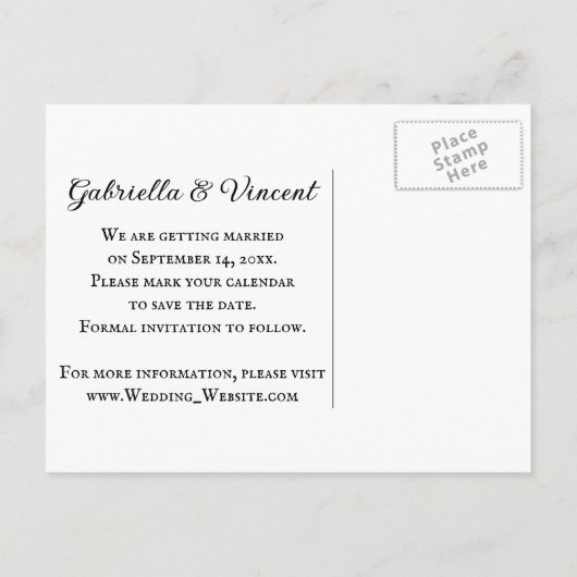 Carte Postale Faire-part Mariage campagnard Western Saddle Enregistrer la d (Dos)