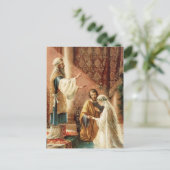 Carte Postale Faire-part Mariage catholique traditionnel ENREGISSEZ LA DATE (Debout devant)