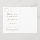 Carte Postale Faire-part Mariage Catholique Trois Cœurs Floral (Dos)