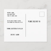 Carte Postale Faire-part Mariage Champêtre Crâne de Taureau Occidental Fair (Dos)