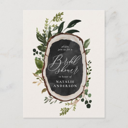 Carte Postale Faire-part Mariage champêtre dans une ferme rustique avec déc (Devant)