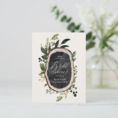 Carte Postale Faire-part Mariage champêtre dans une ferme rustique avec déc (Debout devant)