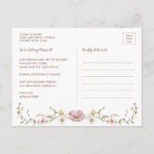 Carte Postale Faire-part Mariage Champêtre de Fleurs Sauvages de Printemps (Dos)
