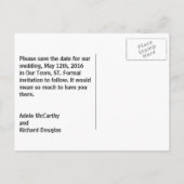 Carte Postale Faire-part Mariage chic moderne Enregistrer la date (Dos)