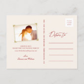 Carte Postale Faire-part Mariage Chinois Double Bonheur Enregistrer La Date (Dos)