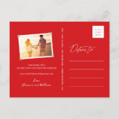 Carte Postale Faire-part Mariage Chinois Sakura Chic Hirondelles Save The D (Dos)