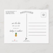 Carte Postale Faire-part Mariage D'Ananas Tropical Enregistrer La Date (Dos)