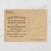 Carte Postale Faire-part Mariage dans l'arbre rustique Enregistrer la date (Dos)