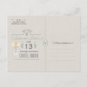 Carte Postale Faire-part Mariage dans l'arbre rustique Enregistrer les cart (Dos)