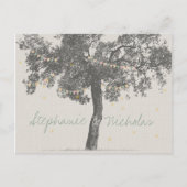 Carte Postale Faire-part Mariage dans l'arbre rustique Enregistrer les cart (Devant)