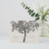 Carte Postale Faire-part Mariage dans l'arbre rustique Enregistrer les cart (Debout devant)