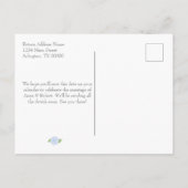 Carte Postale Faire-part Mariage d'aquarelle Blue Hydrangea (Dos)