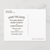 Carte Postale Faire-part Mariage d'arbre cardiaque sculpté | Enregistrer la (Dos)