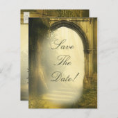 Carte Postale Faire-part Mariage d'arc forestier enchanté Enregistrer la da (Devant / Derrière)