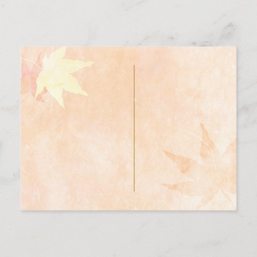Carte Postale Faire-part Mariage de automne Chic Maple Leaf Photo Enregistr (Dos)