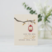 Carte Postale Faire-part Mariage de automne De Camping Lampe À Huile Enregi (Debout devant)