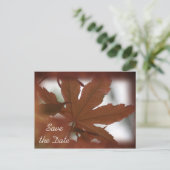 Carte Postale Faire-part Mariage de automne japonais Maple Leaf Enregistrer (Debout devant)