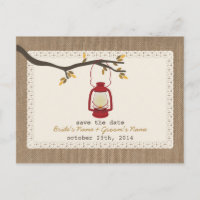 Mariage de automne Lanterne Inspiré Burlap Enregis