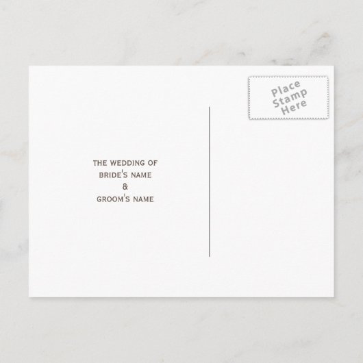 Carte Postale Faire-part Mariage de automne Tournesol Enregistrer La Date C (Dos)