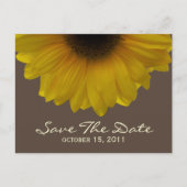 Carte Postale Faire-part Mariage de automne Tournesol Enregistrer La Date C (Devant)