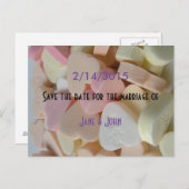 Carte Postale Faire-part mariage de bonbons valentine sauvegarder la date c (Devant / Derrière)