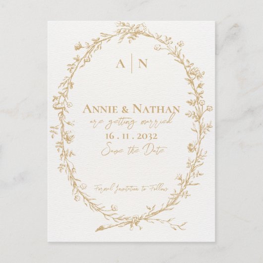 Carte Postale Faire-part Mariage de cadre de conception d'organisation comp (Devant)