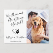 Carte Postale Faire-part Mariage de chien simple photo de compagnie moderne (Devant)