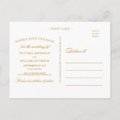 CARTE POSTALE FAIRE-PART MARIAGE DE CLASSE | ENREGISTRER LA DATE D'ANNONCE (Dos)