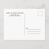 Carte Postale Faire-part Mariage de cône de pin conifère rustique Enregistr (Dos)