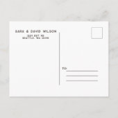 Carte Postale Faire-part Mariage de cône de pin conifère rustique Enregistr (Dos)