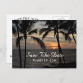 Carte Postale Faire-part Mariage de Destination à Sauver la Date sous les P (Devant / Derrière)